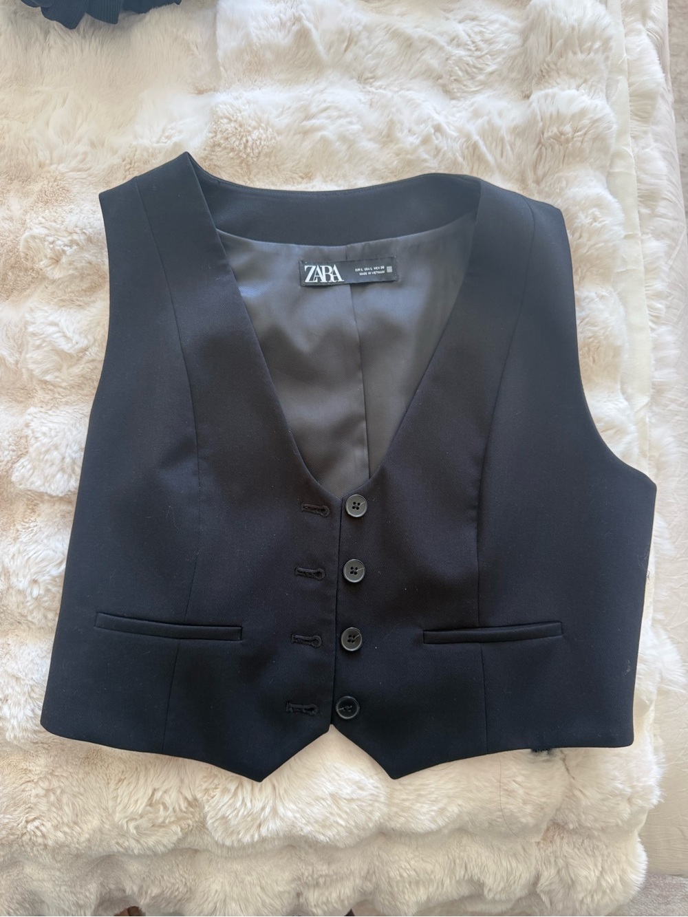 ZARA Black Vest - Classic Tailored Waistcoat